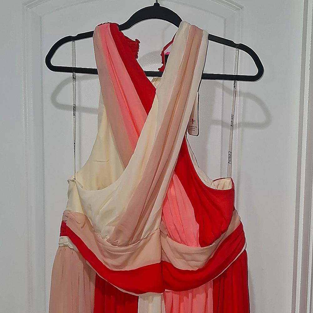 Gorgeous Cross Front Pleated L'ATISTE Maxi Dress - SOLD